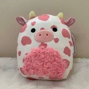 SQUISHMALLOWS 'EVANGELICA'  8 INCH PINK COW